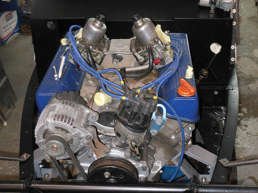 Engine installed in Morgan Plus 8